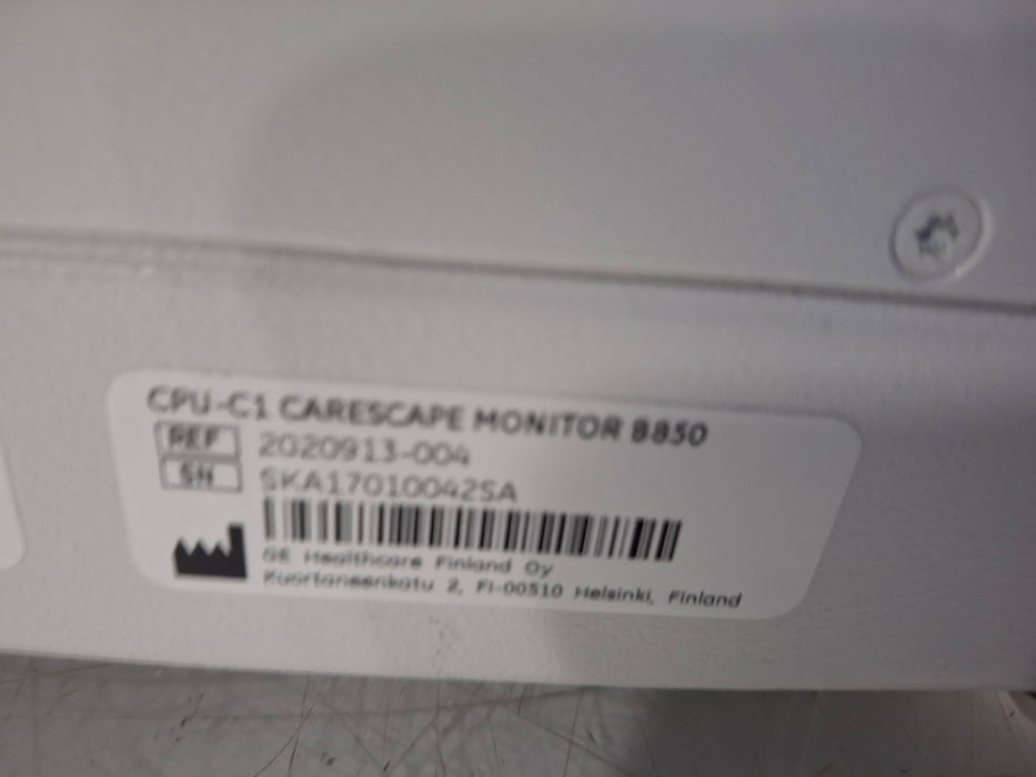GE Healthcare GE Healthcare Carescape B850 CPU Unit Patient Monitors reLink Online