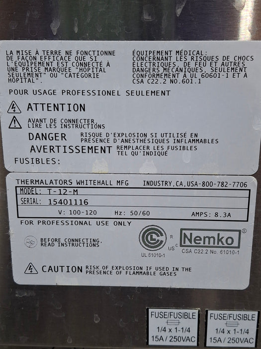 Whitehall Manufacturing Whitehall Manufacturing T-M-12 Thermolator Mobile Heating Unit Temperature Control Units reLink Online