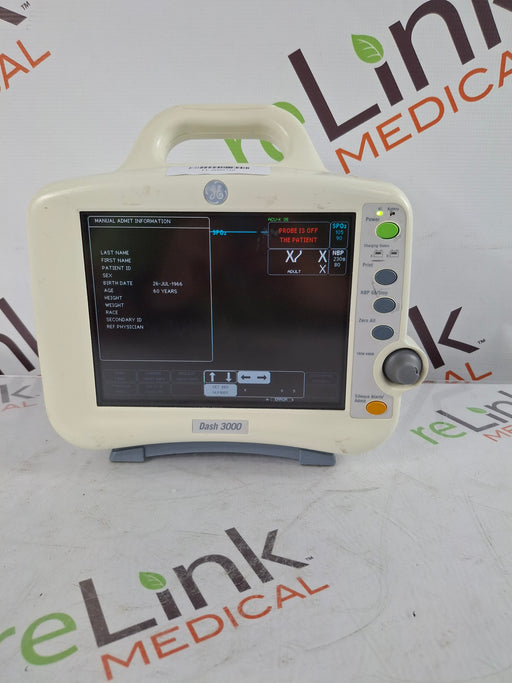 GE Healthcare GE Healthcare Dash 3000 - GE/Nellcor SpO2 Patient Monitor Patient Monitors reLink Online