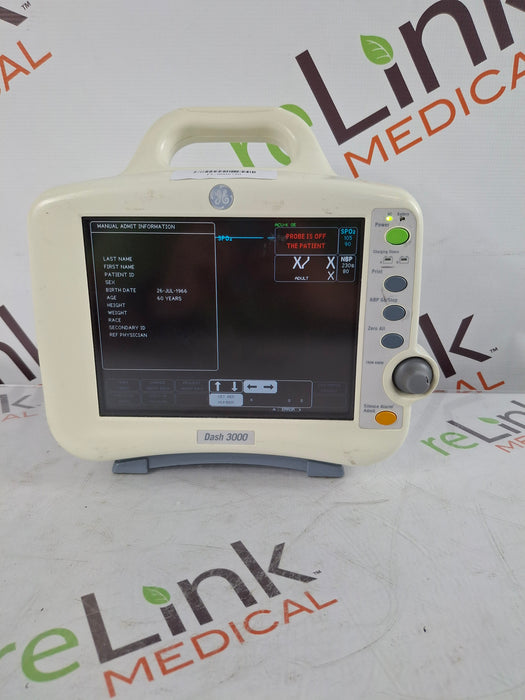 GE Healthcare GE Healthcare Dash 3000 - GE/Nellcor SpO2 Patient Monitor Patient Monitors reLink Online