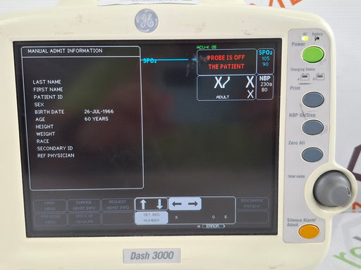 GE Healthcare GE Healthcare Dash 3000 - GE/Nellcor SpO2 Patient Monitor Patient Monitors reLink Online