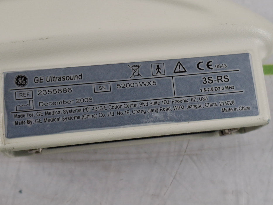GE Healthcare 3S-RS Ultrasound Transducer