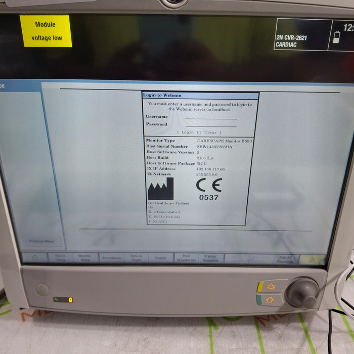 GE Healthcare GE Healthcare Carescape B650 Critical Care Patient Monitor Patient Monitors reLink Online