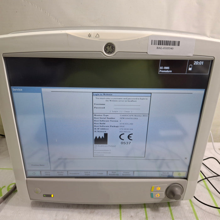 GE Healthcare GE Healthcare Carescape B650 Neonatal Care Patient Monitor Patient Monitors reLink Online
