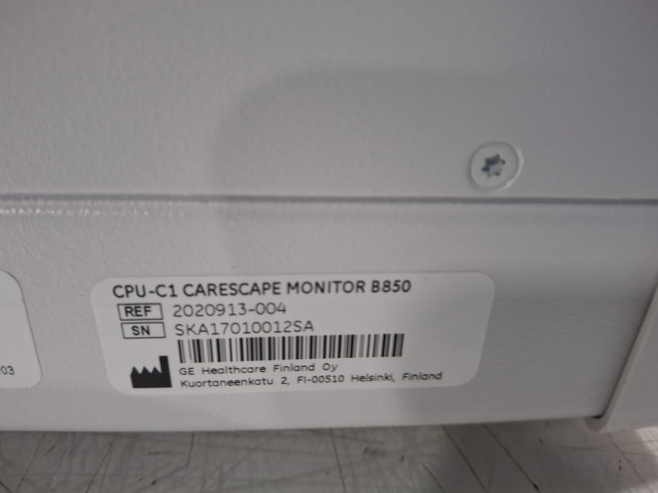 GE Healthcare GE Healthcare Carescape B850 CPU Unit Patient Monitors reLink Online