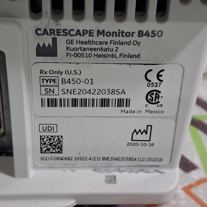 GE Healthcare GE Healthcare Carescape B450 Critical Care Patient Monitor Patient Monitors reLink Online
