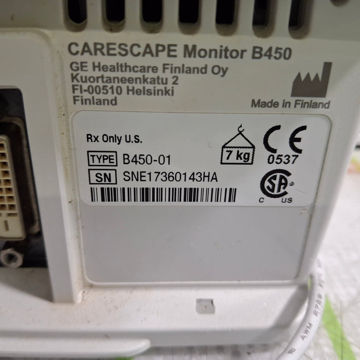 GE Healthcare GE Healthcare Carescape B450 Critical Care Patient Monitor Patient Monitors reLink Online
