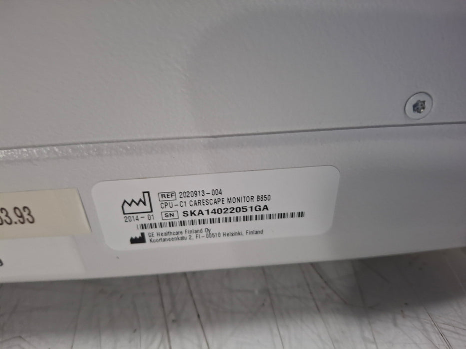 GE Healthcare GE Healthcare Carescape B850 CPU Unit Patient Monitors reLink Online