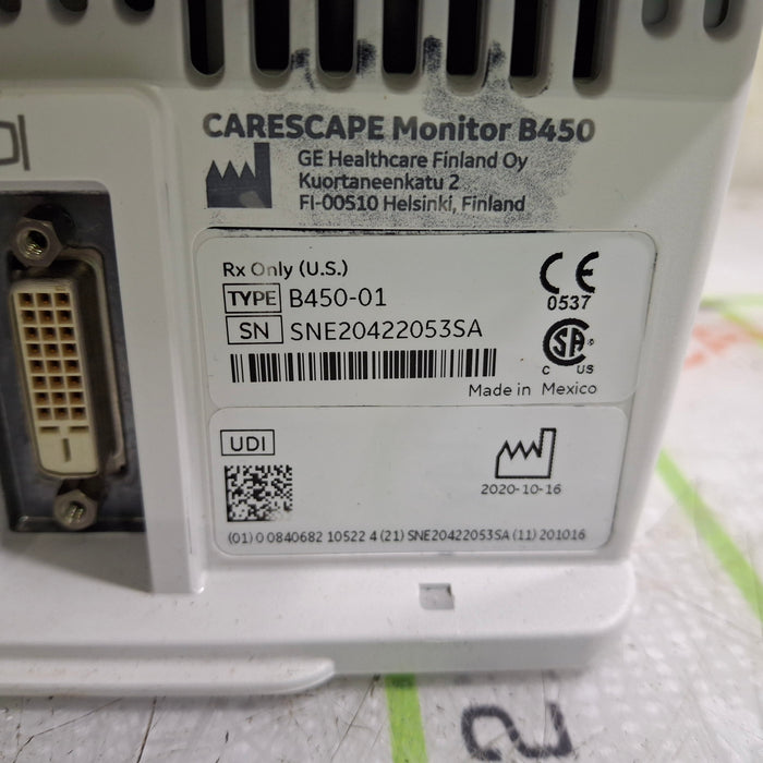 GE Healthcare GE Healthcare Carescape B450 Critical Care Patient Monitor Patient Monitors reLink Online