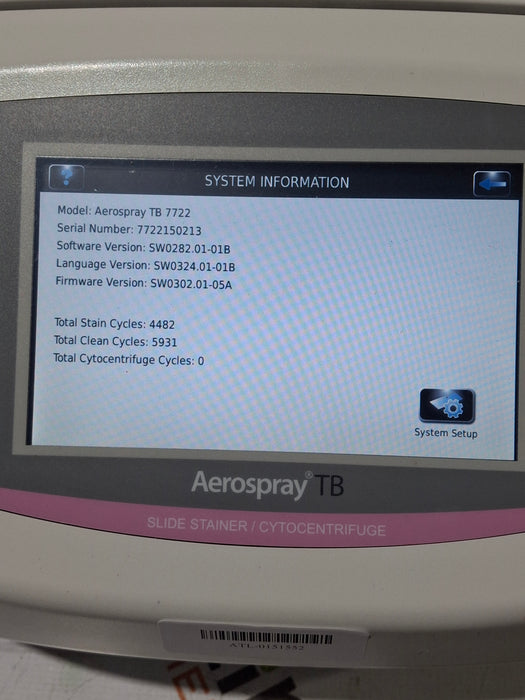 EliTech Aerospray TB 7722 Slidestainer Cytocentrifuge