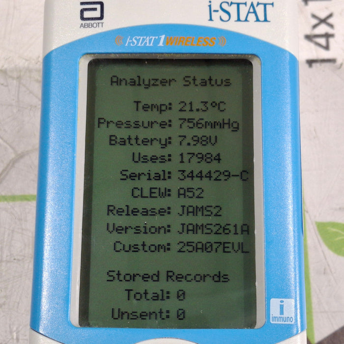 Abbott Abbott i-Stat 1 300W Wireless Blood Analyzer Clinical Lab reLink Online