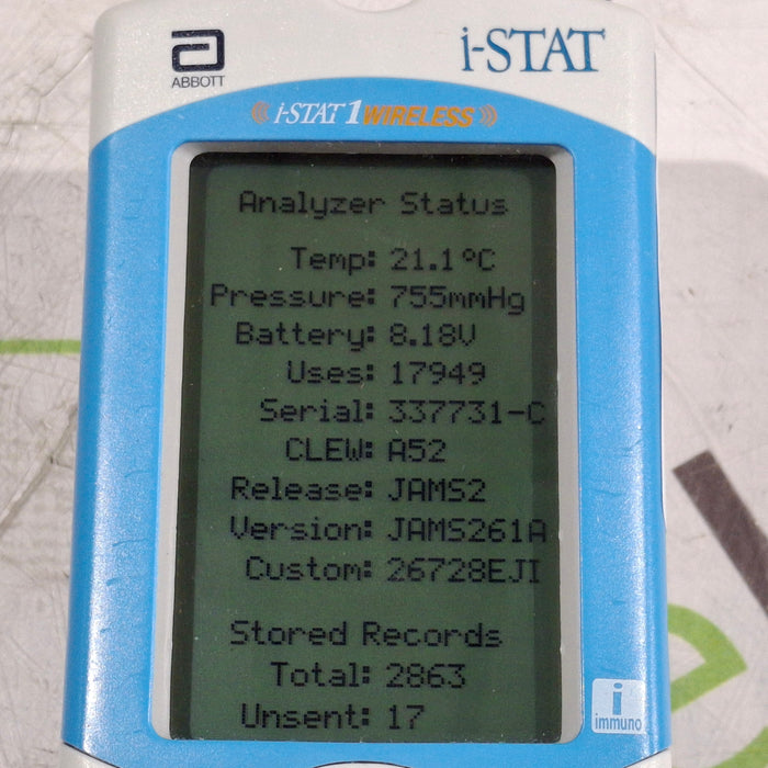 Abbott Abbott i-Stat 1 300W Wireless Blood Analyzer Clinical Lab reLink Online