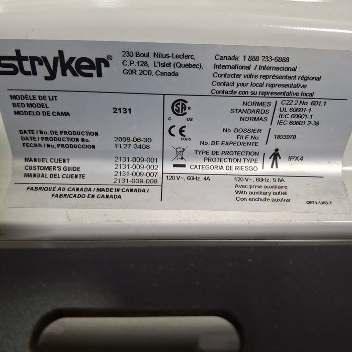 Stryker 2131 InTouch Bed