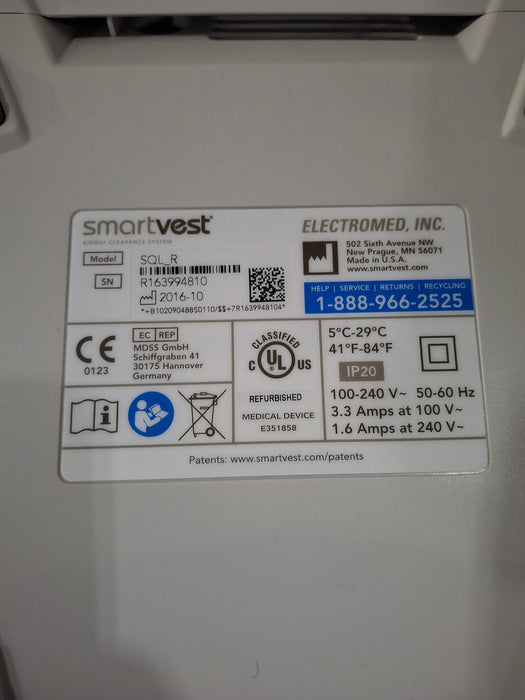 Electro-Med Health Industries SmartVest SQL Airway Clearance Device