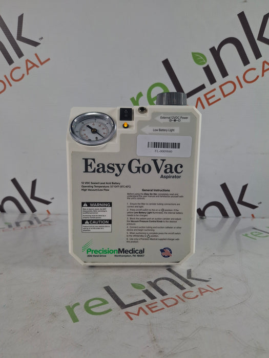 Precision Medical Easy Go Vac PM65 Aspirator