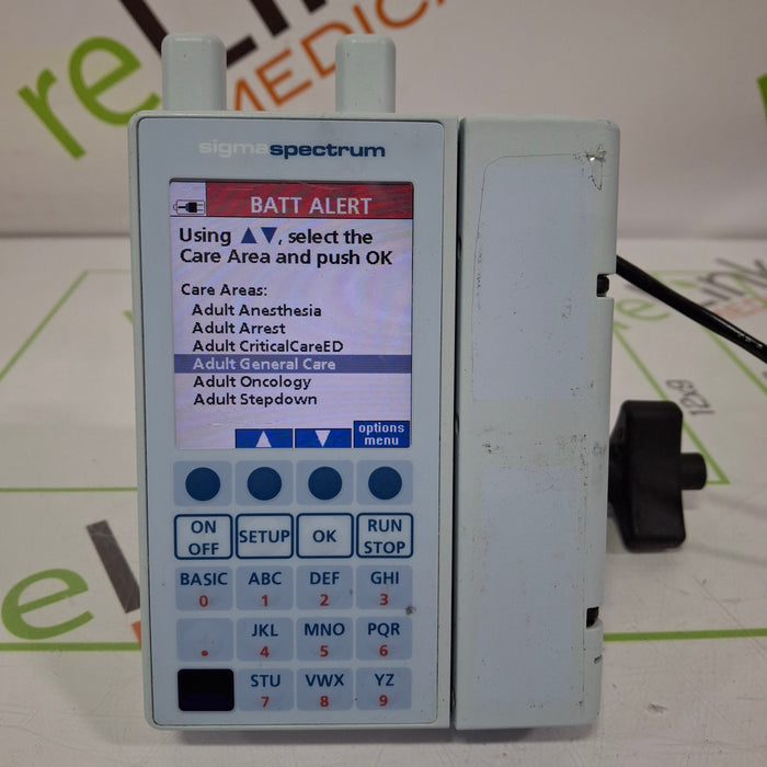 Baxter Sigma Spectrum 8.00.03 w/ A/B/G/N Battery Infusion Pump