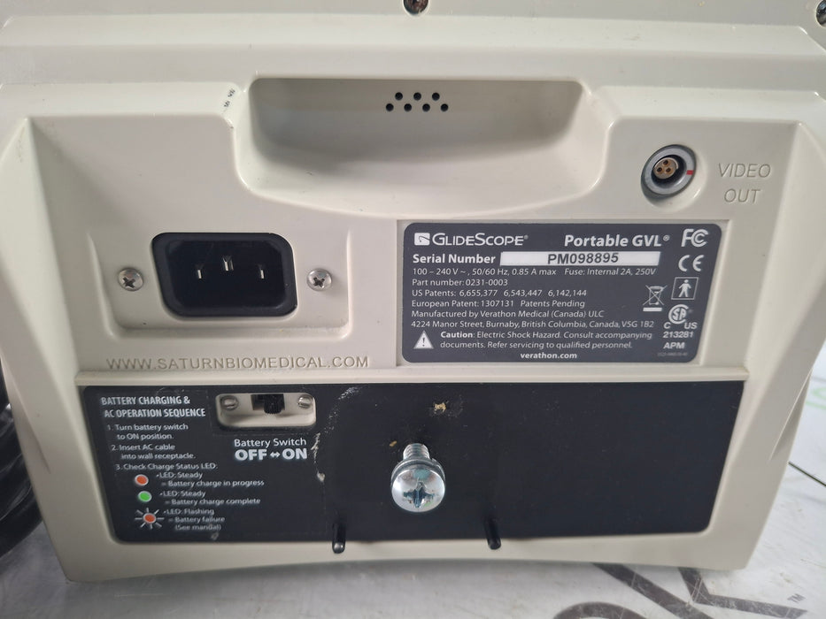 Verathon Medical, Inc Glidescope GVL Video Laryngoscope w/ Reusable Baton
