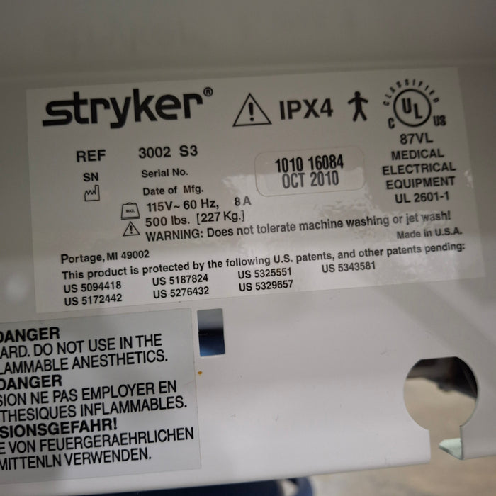 Stryker Secure III 3002 Hospital Bed