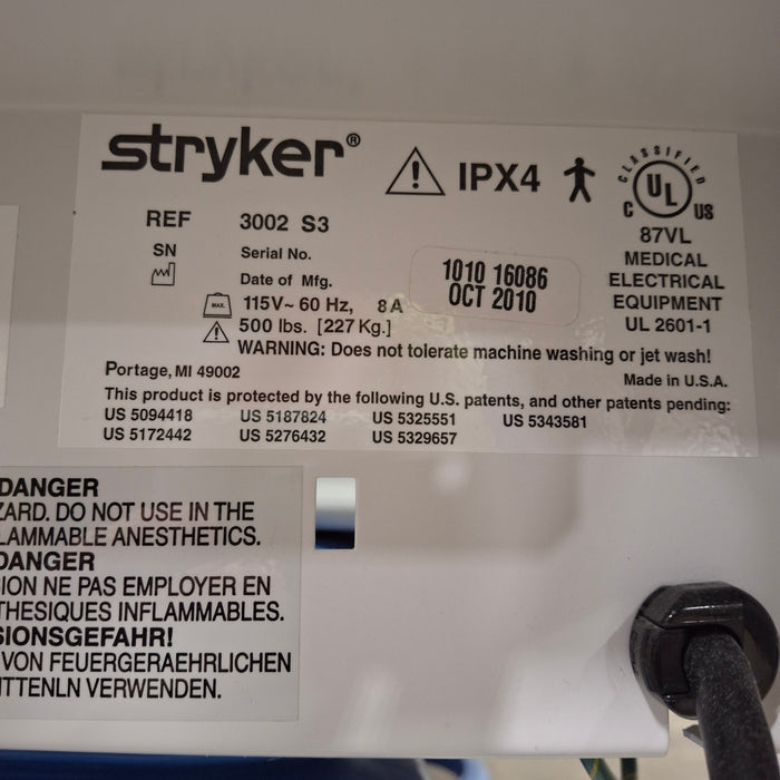Stryker Secure III 3002 Hospital Bed