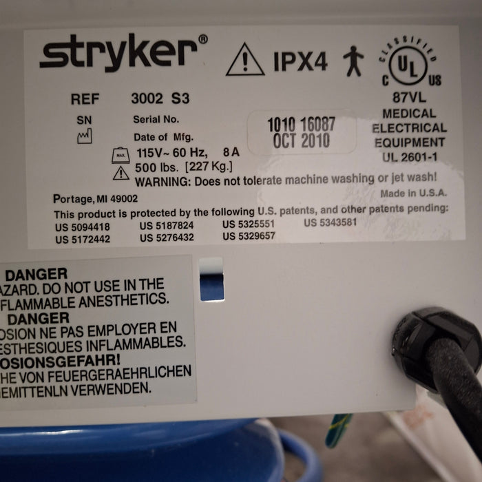 Stryker Secure III 3002 Hospital Bed