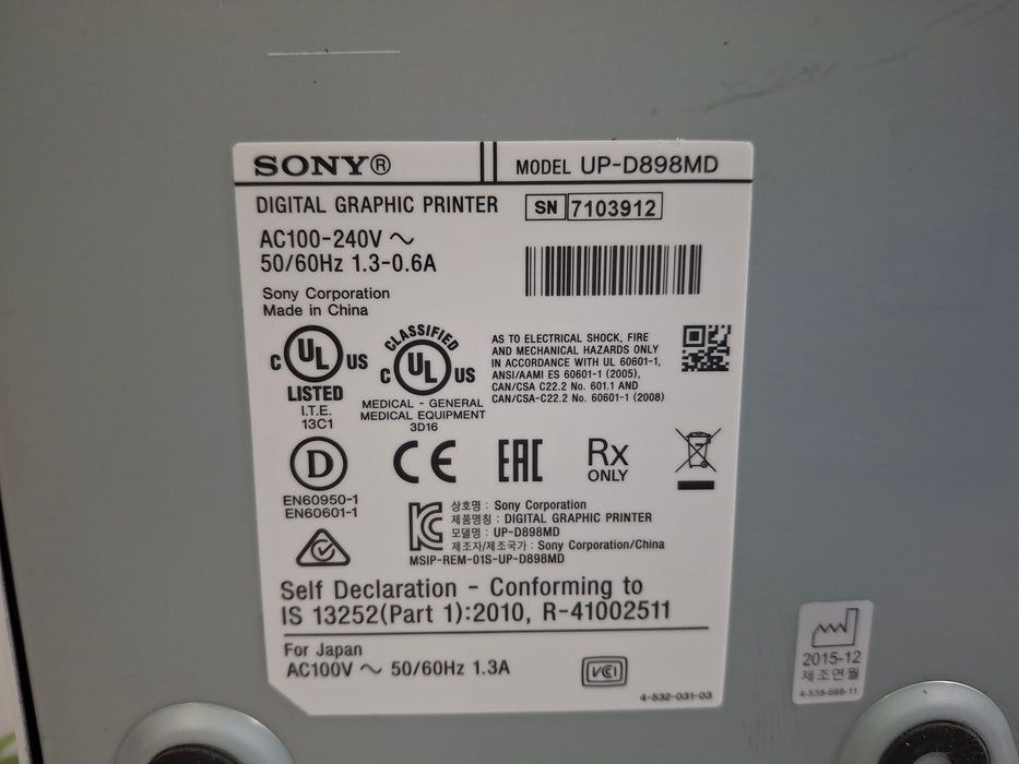 Sony UP-D898-MD Imager / Printer