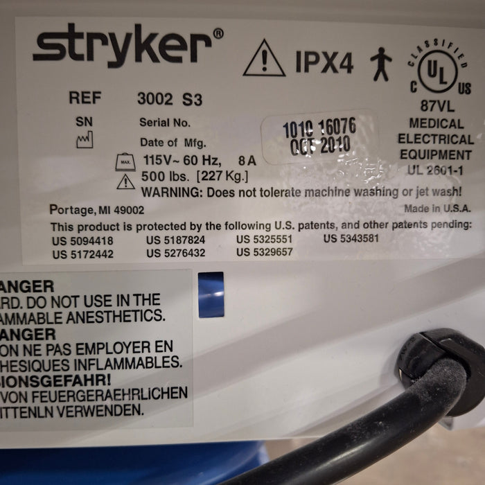Stryker Secure III 3002 Hospital Bed