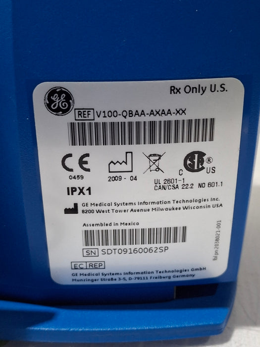 GE Healthcare Dinamap V100 - NIBP, SpO2, Temp Vital Signs Monitor