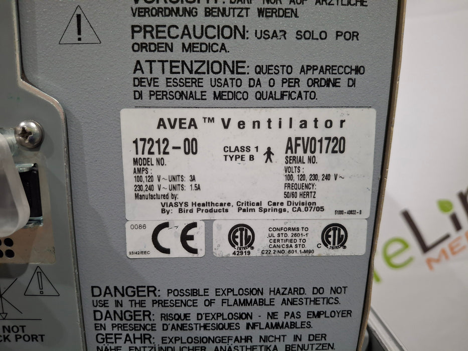 CareFusion Avea Ventilator