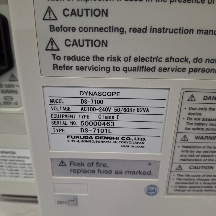 Fukuda Denshi Dynascope DS-7100 Patient Monitor