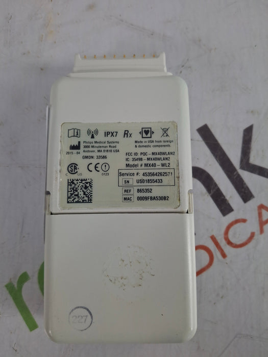 Philips MX40 WLAN ECG 865352 Telemetry Transmitter