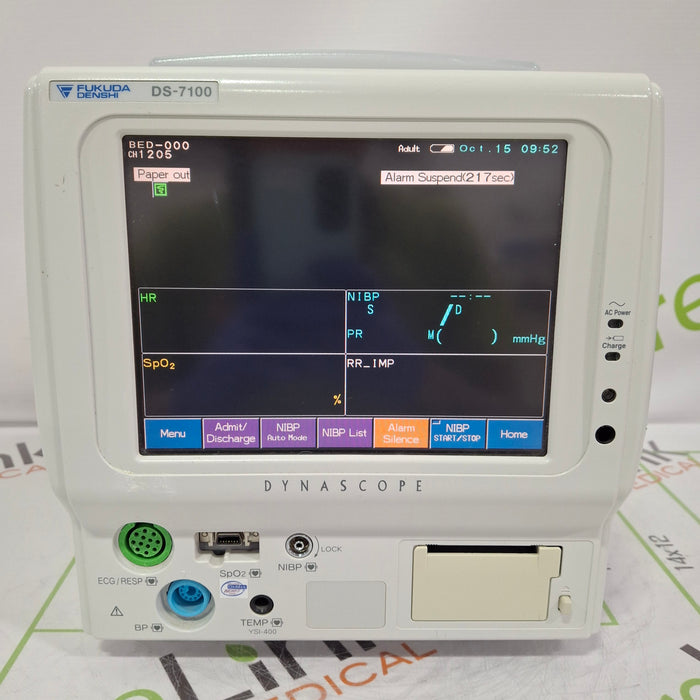 Fukuda Denshi Dynascope DS-7100 Patient Monitor