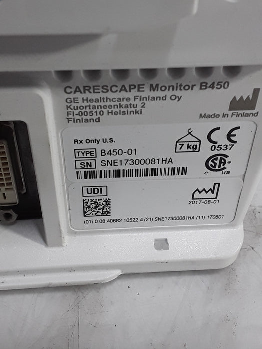 GE Healthcare Carescape B450 Neonatal Care Patient Monitor