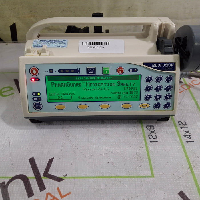 Smiths Medical Medfusion 3500 Version 4 Syringe Infusion Pump