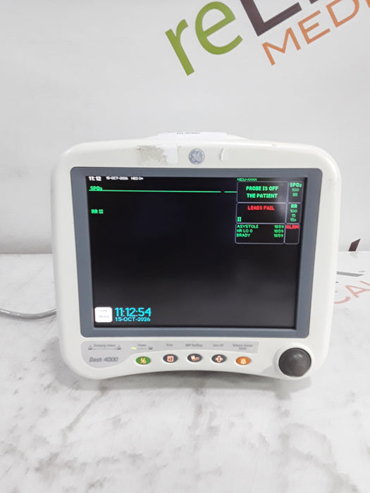 GE Healthcare Dash 4000 - Masimo SpO2 Patient Monitor