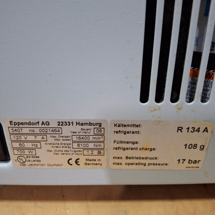 Eppendorf 5417R Centrifuge