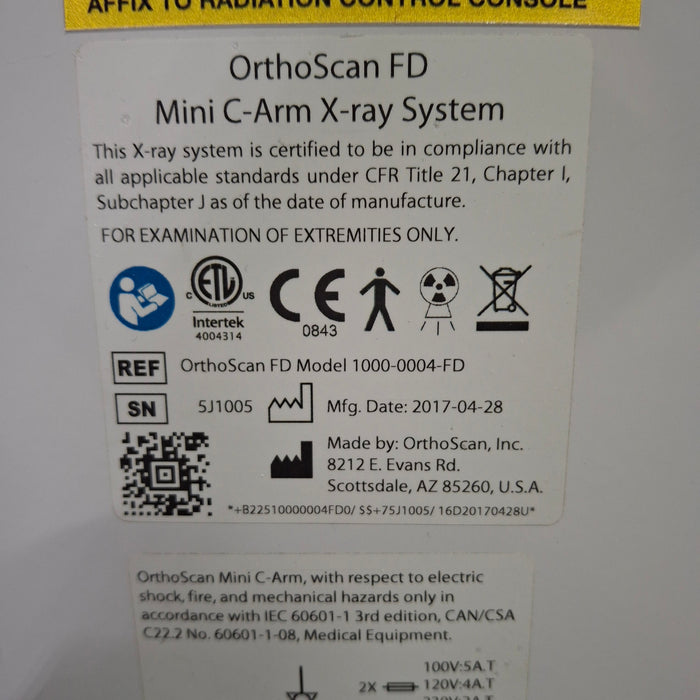 Orthoscan FD 1000-0004 Mini C-Arm