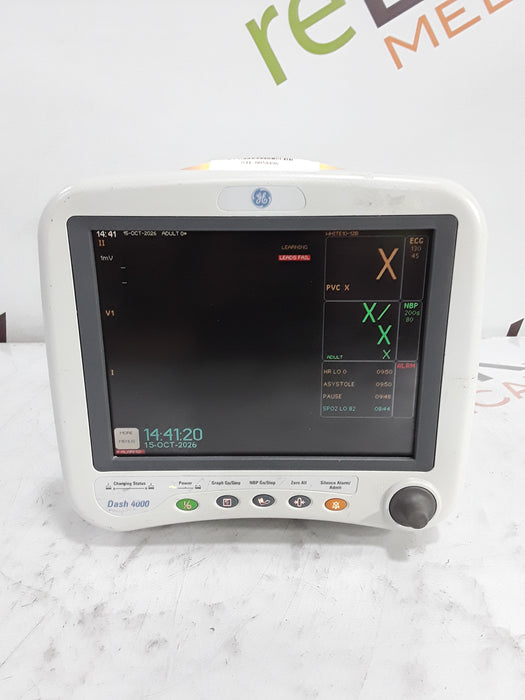 GE Healthcare Dash 4000 - Masimo SpO2 Patient Monitor