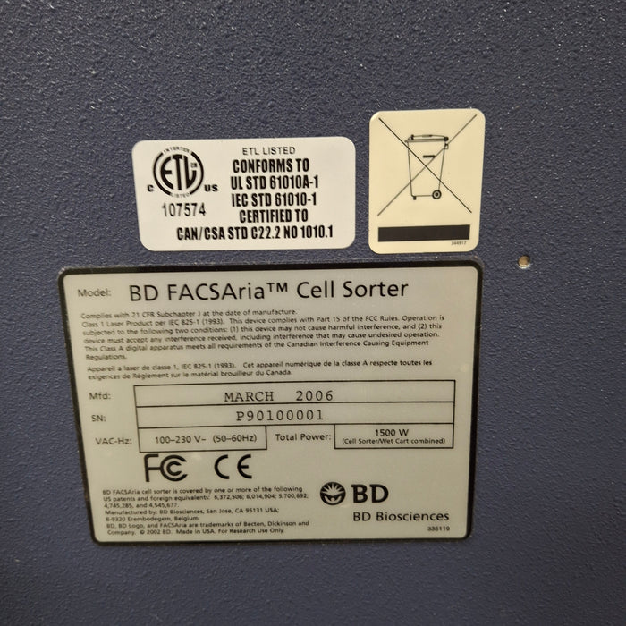 Becton Dickinson FACSaria II Cell Sorter