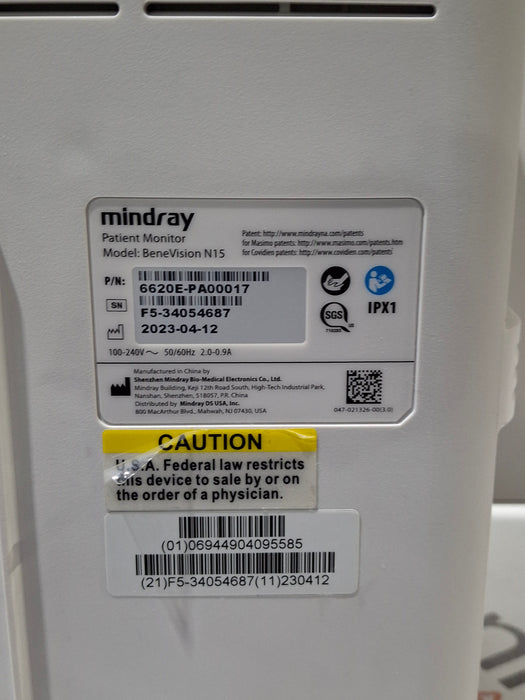 Mindray Benevision N15 Patient Monitor