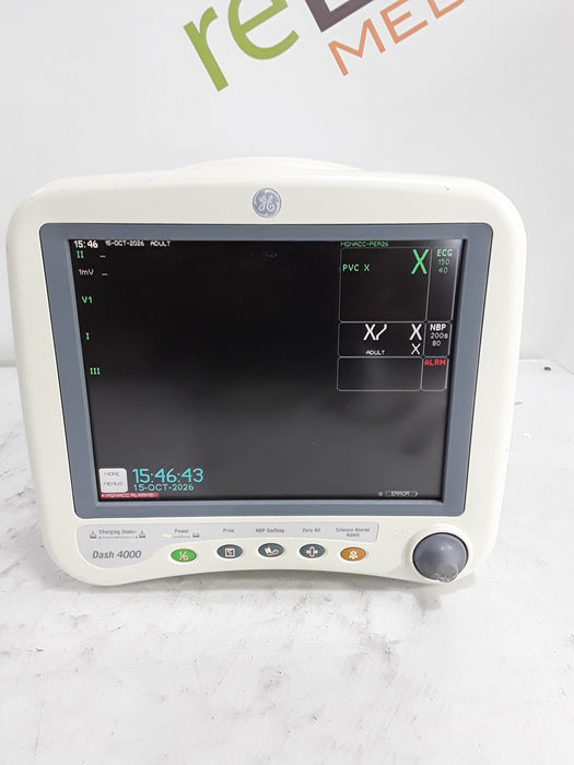 GE Healthcare Dash 4000 - Masimo SpO2 Patient Monitor