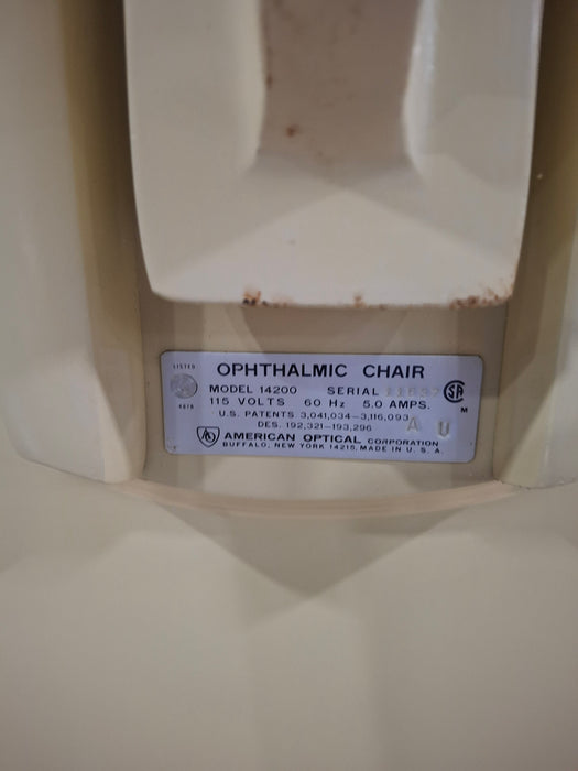 American Optical Model 14200 Ophthalmic Chair