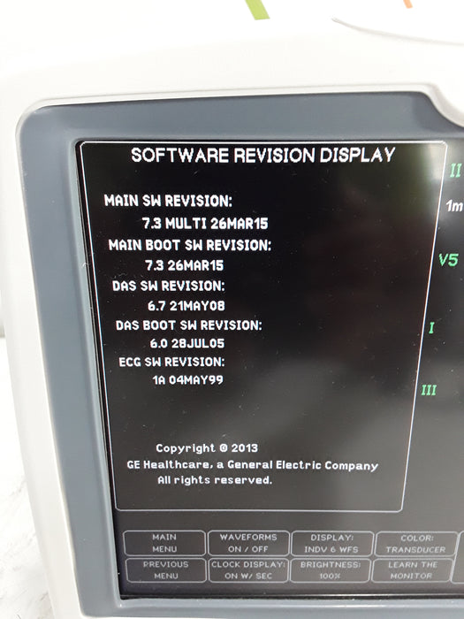 GE Healthcare Dash 5000 - GE/Nellcor SpO2 Patient Monitor