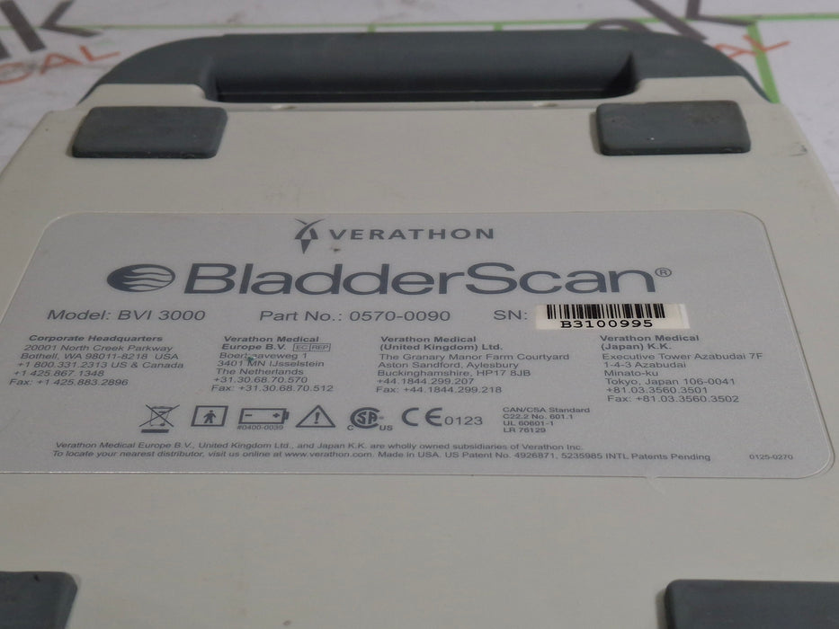 Verathon Medical, Inc BladderScan BVI 3000 Bladder Scanner