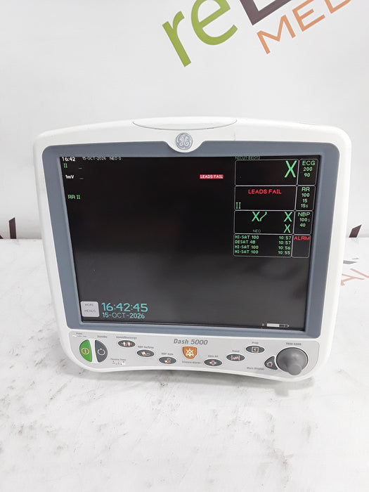 GE Healthcare Dash 5000 - GE/Nellcor SpO2 Patient Monitor