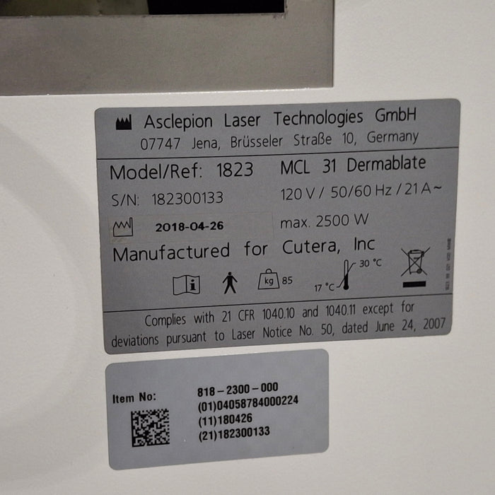 Asclepion Laser Technologies GmbH MCL 31 Dermablate YAG Laser System