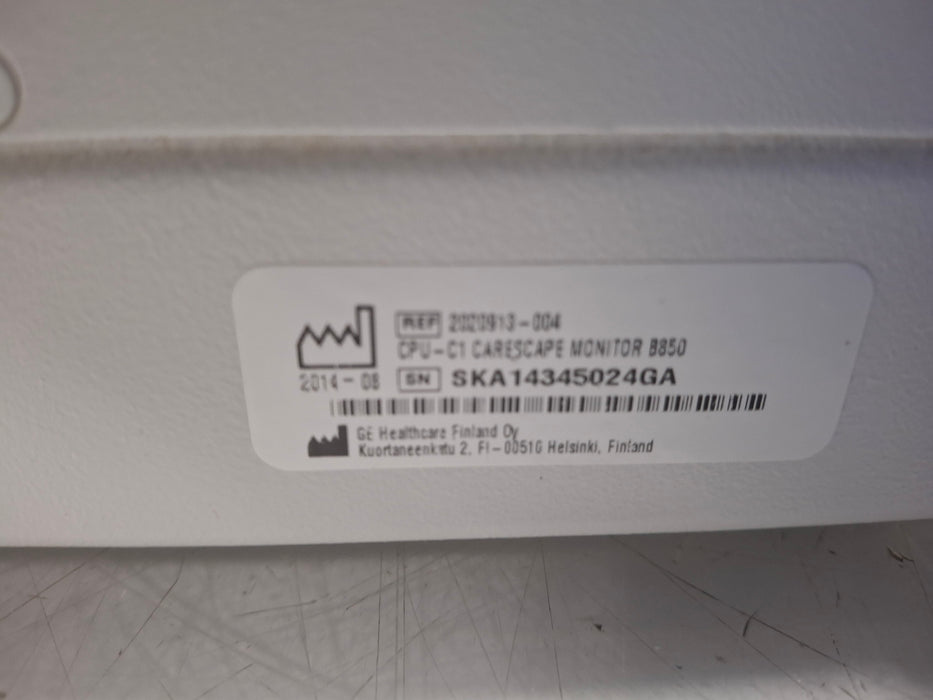 GE Healthcare Carescape B850 CPU Unit