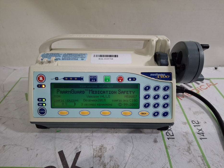 Smiths Medical Medfusion 3500 Version 4 Syringe Infusion Pump