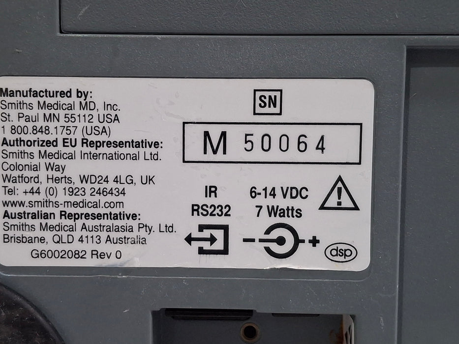 Smiths Medical Medfusion 3500 Version 4 Syringe Infusion Pump