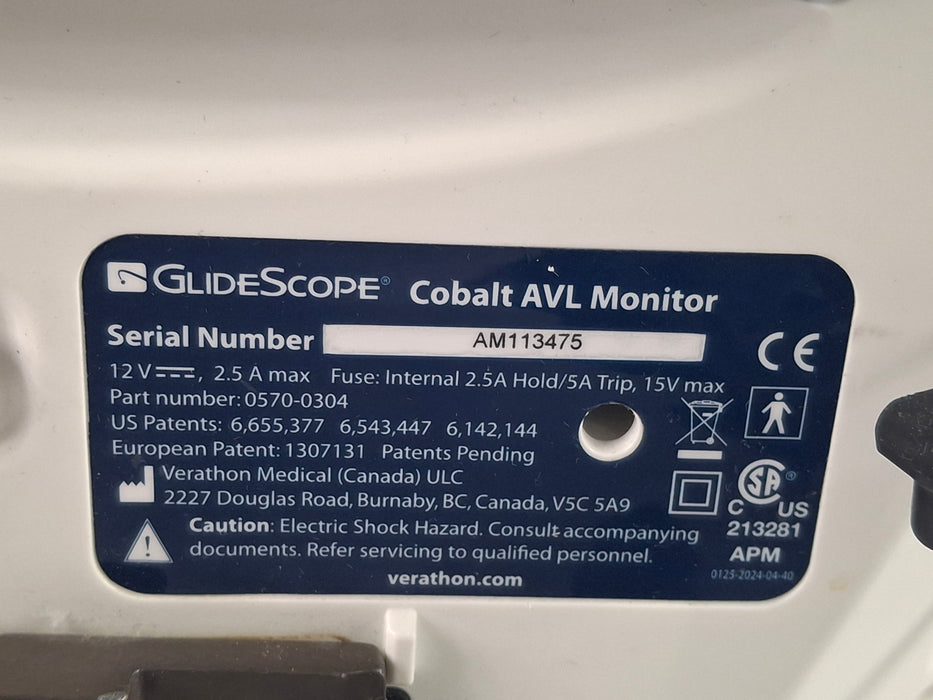 Verathon Medical, Inc Glidescope Cobalt AVL Video Laryngoscope