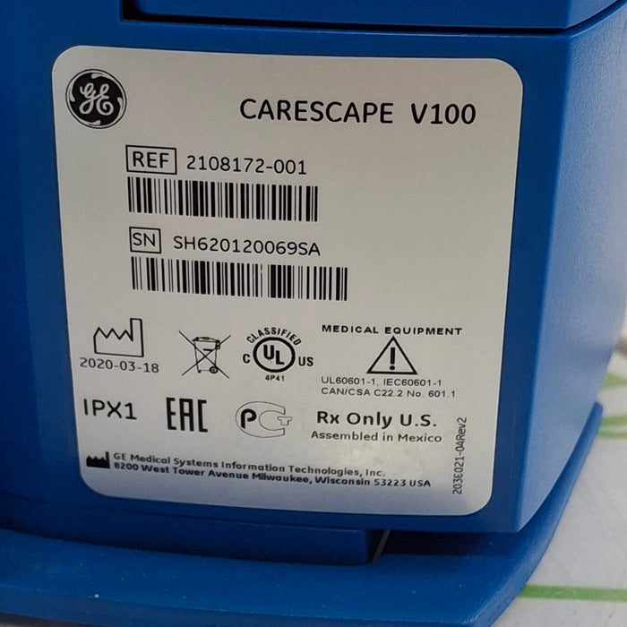 GE Healthcare Dinamap V100 - NIBP, SpO2, Temp Vital Signs Monitor